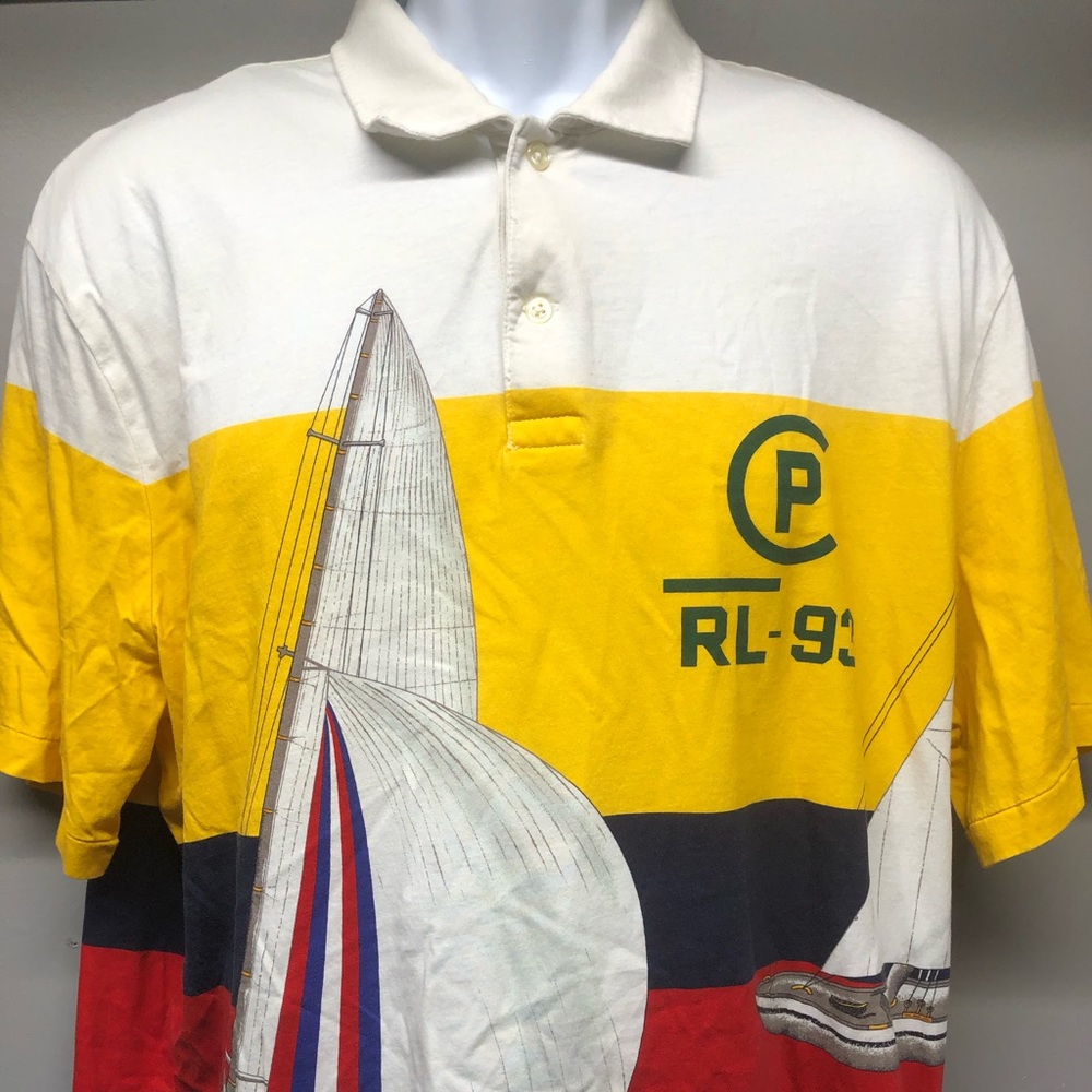 Polo Ralph Lauren CP RL-93 Regatta Sailing Boat Sailboat Yacht Shirt Men Large